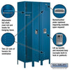 Image of Salsbury 12" Wide Single Tier Standard Metal Locker 36" W x 78" H x 12" D (Unassembled)