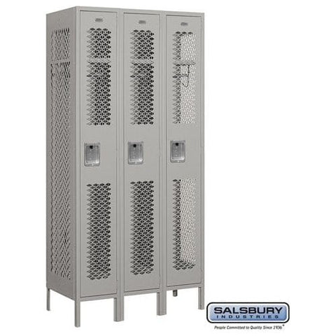 Salsbury 12" Wide Single Tier Vented Metal Locker 36" W x 78" H x 12" D (Unassembled)