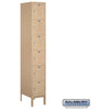 Image of Salsbury 12" Wide Six Tier Box Style Standard Metal Locker 12" W x 78" H x 12" D (Unassembled)