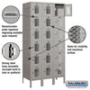 Image of Salsbury 12" Wide Six Tier Box Style Vented Metal Locker 36" W x 78" H x 15" D (Unassembled)