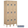 Image of Salsbury 12" Wide Triple Tier Standard Metal Locker  36" W x 78" H x 12" D (Unassembled)