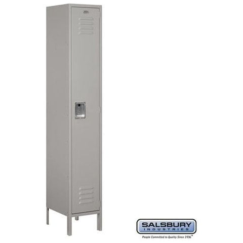 Salsbury 15" Wide Single Tier Standard Metal Locker 15" W x 78" H x 15" D (Unassembled)