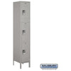 Image of Salsbury 15" Wide Triple Tier Standard Metal Locker 15" W x 78" H x 15" D (Unassembled)