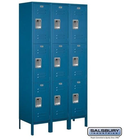 Salsbury 15" Wide Triple Tier Standard Metal Locker 45" W x 78" H x 15" D (Unassembled)