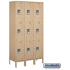 Image of Salsbury 15" Wide Triple Tier Standard Metal Locker 45" W x 78" H x 15" D (Unassembled)