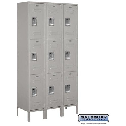 Salsbury 15" Wide Triple Tier Standard Metal Locker 45" W x 78" H x 15" D (Unassembled)