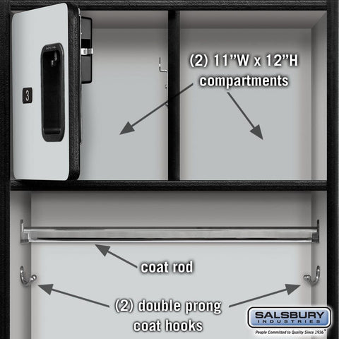 Salsbury 24" Wide Designer Wood Open Access Locker 24" W x 76" H x 18" D (Unassembled)