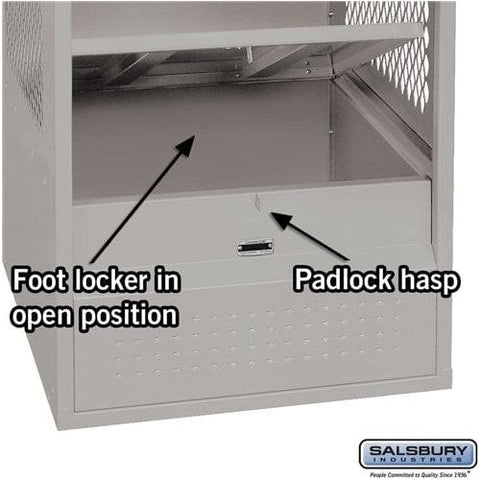 Salsbury 24" Wide Open Access Metal Locker 24" W x 72" H x 18" D (Unassembled)
