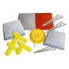 Image of Soft Touch Set Of 14” Spike Down Base Covers W/ Double First Base And Mounting System S14DBL-SET