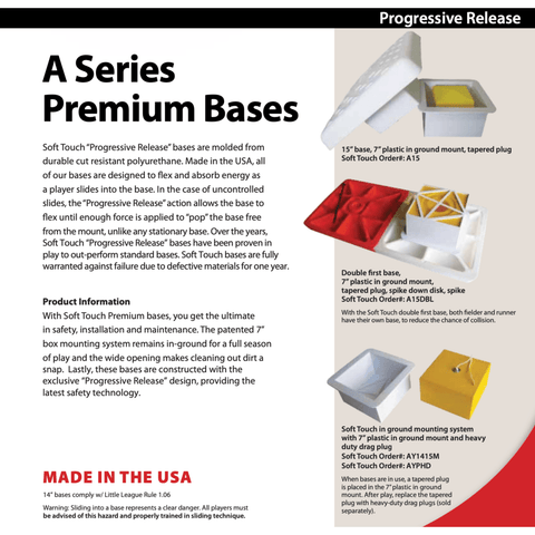 Soft Touch Single 15” Double First Base Premium Base A15DBL