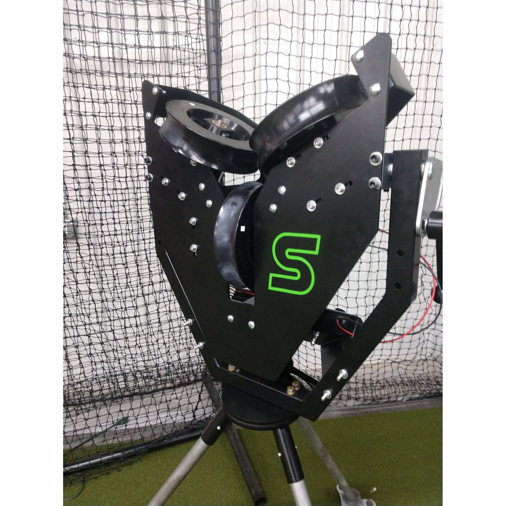 Spinny Mini Baseball Pitcher | Portable 3-Wheel Machine | Pro Sports Equip