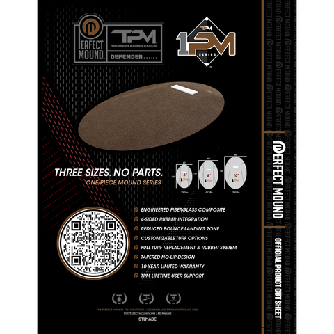 The Perfect Mound 6" Defender Series Baseball Portable Pitching Mound