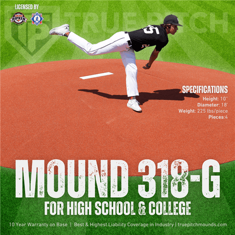 True Pitch 318-G 10" Professional Baseball Portable Pitching Mound