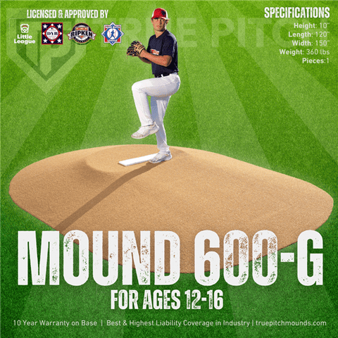 True Pitch 600-G 10” Senior League Baseball Portable Pitching Mound