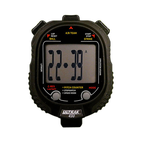 ULTRAK 430 Pitch Counter w/ Pitch Speed Tracker & 2 Memory Stopwatch