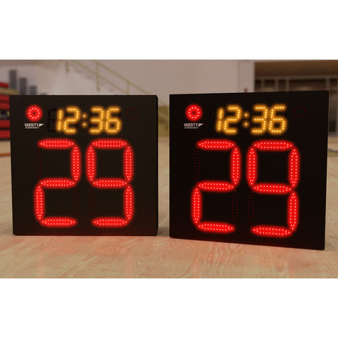 Varsity Scoreboards 2212 Basketball Shot Clocks (Pair) w/ 4" Game Time Display
