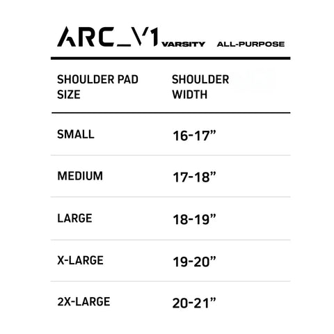 Vicis ARC_V1 Varsity Football Shoulder Pads – All Purpose
