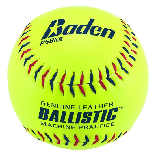 Baden Ballistic Leather Yellow Kevlar Seam Softball PSBKS (Dozen)