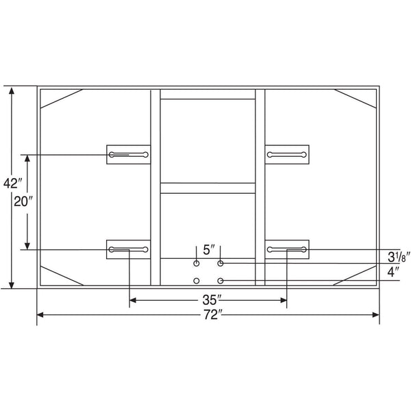 Bison 42″ x 72″ Extended Life Short Glass Conversion Backboard BA42XLC ...