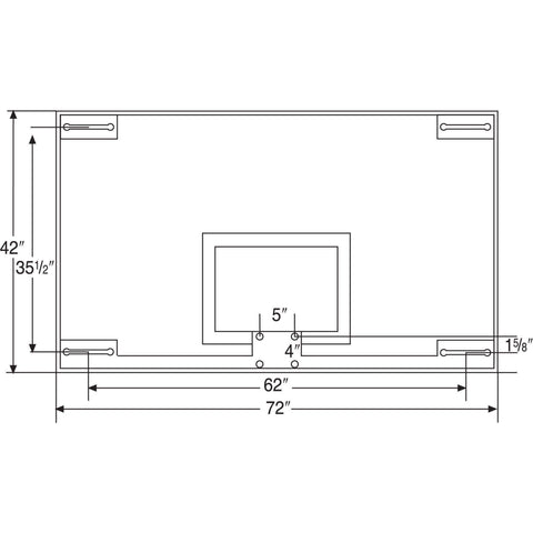 Bison 42″ x 72″ Unbreakable Short Glass Backboard BA42XL