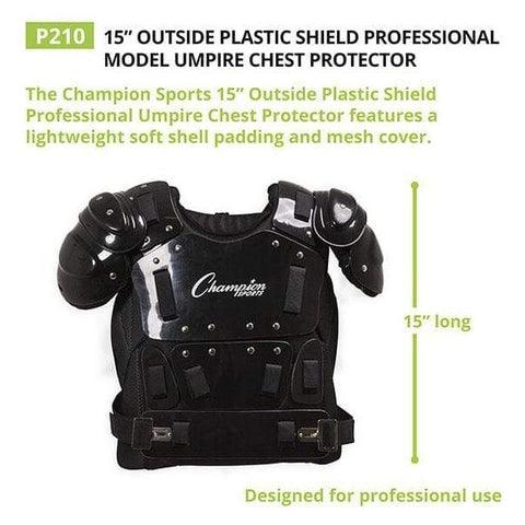 Champion 15" Umpire Outside Plastic Shield Chest Protector P210