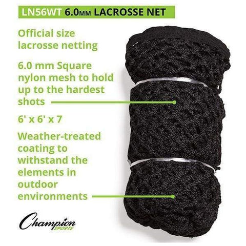 Champion Official Size 6mm Weather Treated Lacrosse Net LN56WT