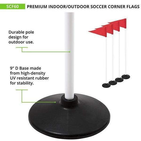 Champion Premium Indoor/Outdoor Soccer Corner Flag Set SCF60