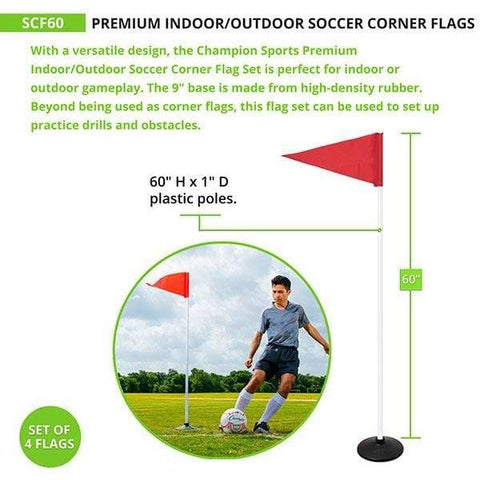 Champion Premium Indoor/Outdoor Soccer Corner Flag Set SCF60
