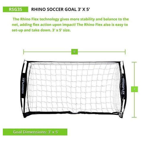 Champion Sports 3' x 5' Rhino Flex Portable Soccer Goal RSG35
