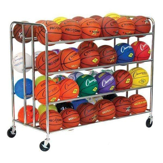 Champion Sports 48 Ball Double Wide Ball Cart BRC48