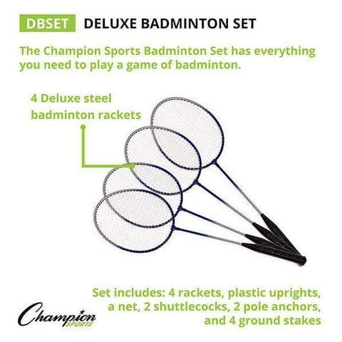 Champion Sports Deluxe Badminton Set DBSET
