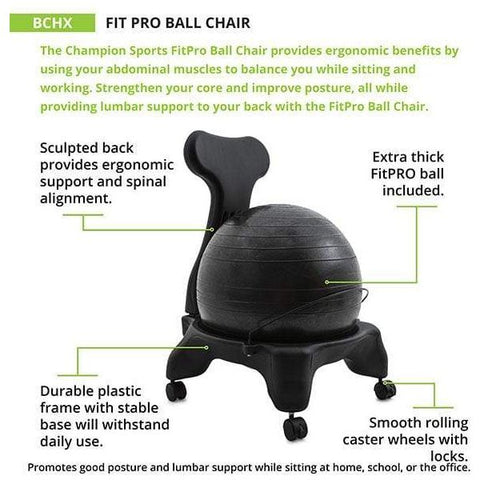 Champion Sports FitPro Ball Chair BCHX
