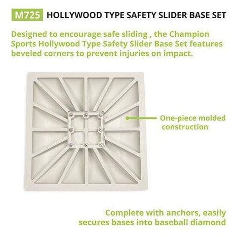 Champion Sports Hollywood Type Safety Slider Base Set M725