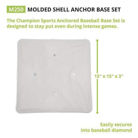 Champion Sports Molded Shell Anchor Base Set M250
