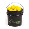 Image of Champion Sports NCAA/NFHS Lacrosse 36 Ball Bucket Yellow LBYN36