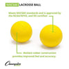 Image of Champion Sports NOCSAE Lacrosse Ball Yellow LBYNOCSAE