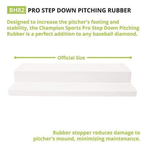 Champion Sports Official Size Pro Step Down Pitching Rubber BH82