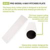 Image of Champion Sports Pro Model 4 Way Pitcher's Box Pitching Rubber BH81