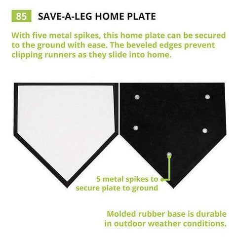 Champion Sports Save-A-Leg Molded Rubber Home Plate 85