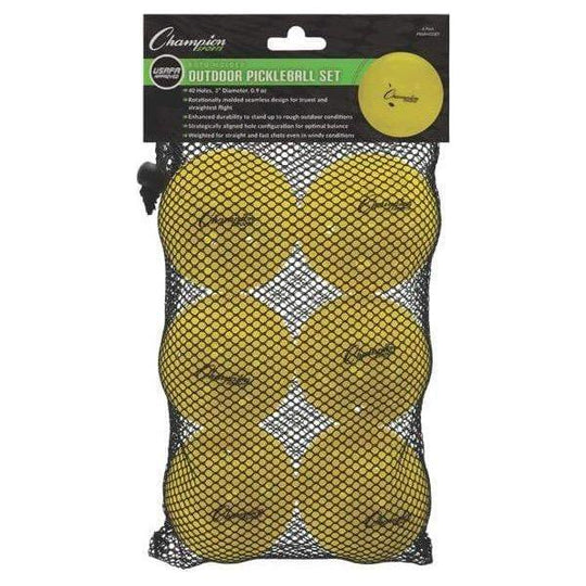 Champion Sports USAPA Roto Molded Outdoor Pickleball PB6RMOSET