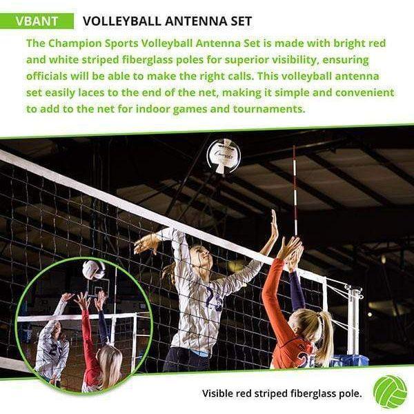 Vb.net Antennae Champion Sports Volleyball Net Antenna Set VBANT – Pro Sports Equip