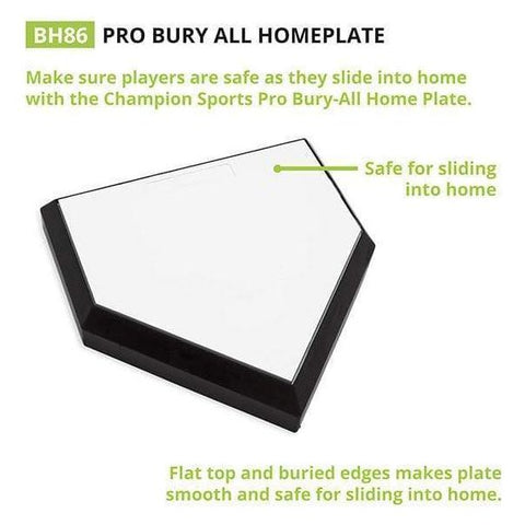 Champion Sports Waffle Bottom Pro Bury-All Home Plate BH86