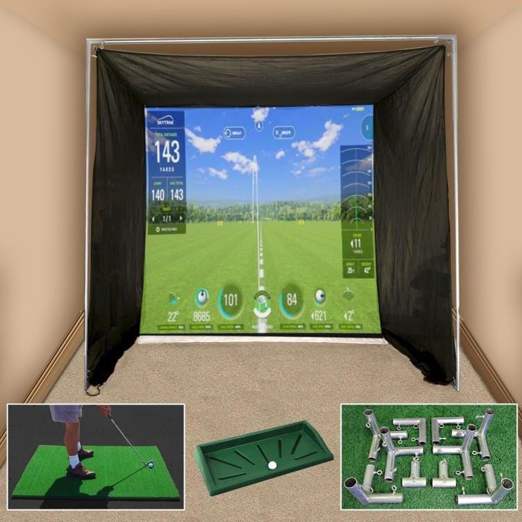 Golf Frame Cimarron 5x10x10 Tour Simulator Tee Line Golf Bundle Frame Corner Kit ...