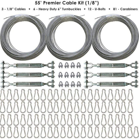 Cimarron Sports 55' Indoor Premier Batting Cage Cable Kits