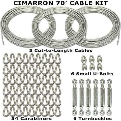 Cimarron Sports 70' Indoor Batting Cage Cable Kit CM-70CABKIT