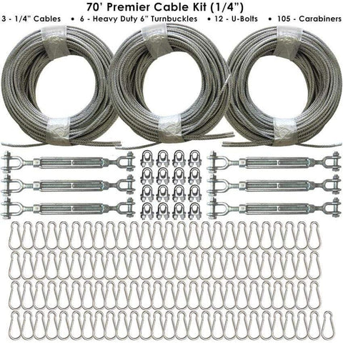 Cimarron Sports 70' Indoor Premier Batting Cage Cable Kits