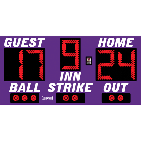 Electro-Mech LX1050 Small Baseball Scoreboard With BSO Bullets