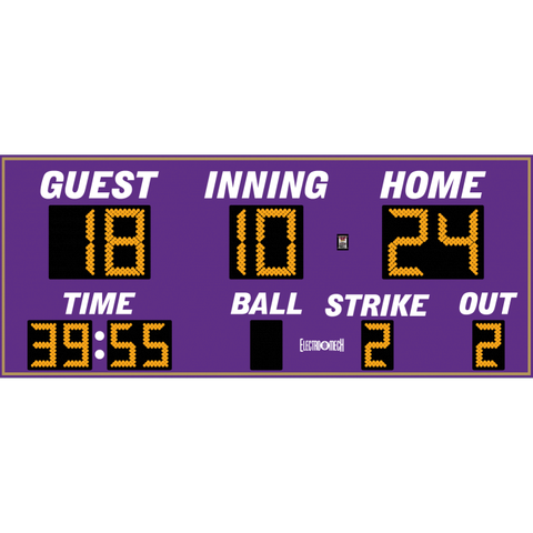 Electro-Mech LX124 Baseball Scoreboard With BSO Digits