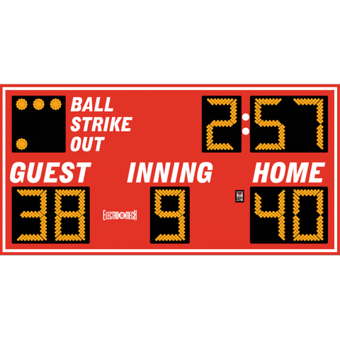 Electro-Mech LX134 Baseball Scoreboards With BSO Bullets