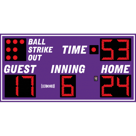 Electro-Mech LX134 Baseball Scoreboards With BSO Bullets